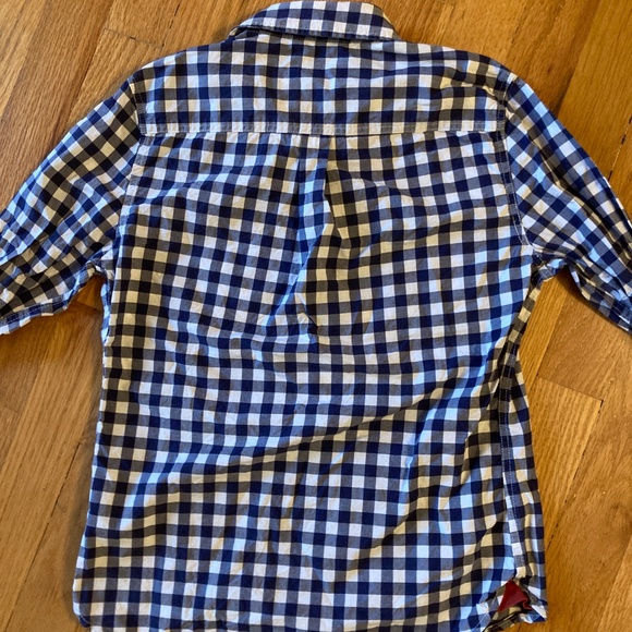 Kid's Mini Boden Checkered Long Sleeve Shirt - Picture 3 of 3